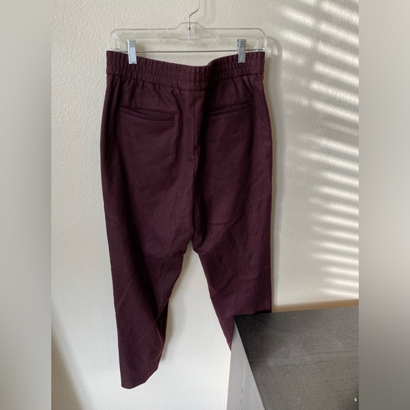 System Men’s Wool Blend Burgundy Trouser Cropped Pant Size 86-100 Business - Picture 3 of 8